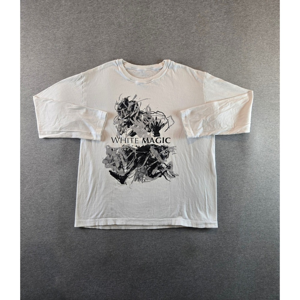 Yohji Yamamoto S'yte Shirt Mens 4 (2XL) White Magic Long Sleeve Graphic Japan
